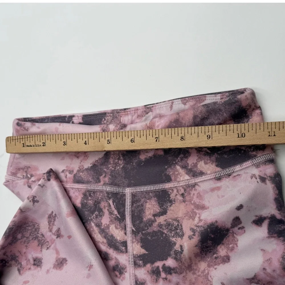 Athleta Girl High Rise Printed Chit Chat Tight Pink Grey Tie Dye Leggings M 8-10
